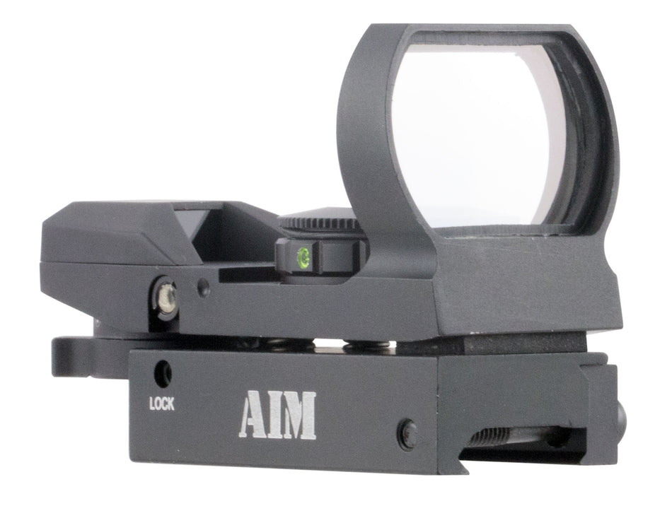 Aim Sports RT4WF1 1x 24mm x 34mm Red/Green Multi Reticle Warfare Edition Reflex Sight Matte Black