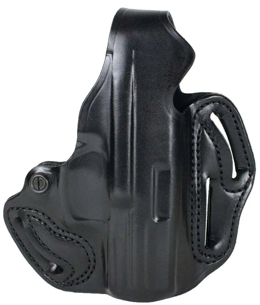 DeSantis Black Leather Thumb Break Scabbard Holster for SIG P320 Compact Romeo Optic Right Hand