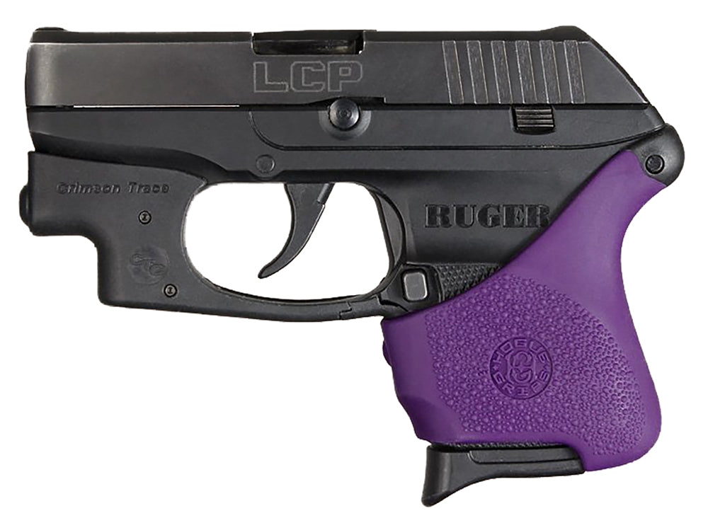 Hogue HandAll Hybrid Purple Textured Rubber Grip Sleeve Ruger LCP Crimson Trace