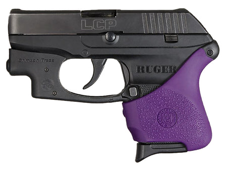 Hogue HandAll Hybrid Purple Textured Rubber Grip Sleeve Ruger LCP Crimson Trace