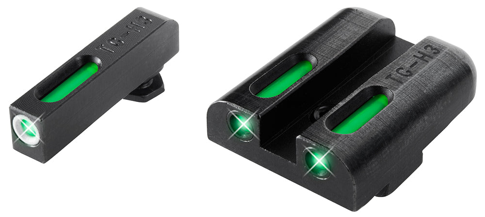 TruGlo TG13GL1A TFX Green Tritium & Fiber Optic Front Rear Sight Glock 17/19/22/23/26/27