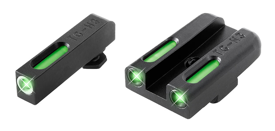 TruGlo TG13GL3A TFX Green Tritium Fiber Optic Sight Glock 42/43/43X/48 Fortress Finish