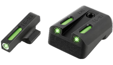 TruGlo TG13KM1A TFX Green Tritium Fiber Optic Handgun Sight Set Kimber Fortress Finish