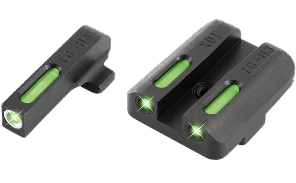 TruGlo TFX TG13XD1A Green Tritium Fiber Optic White Outline Sight Set