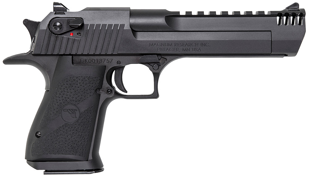 Magnum Research Desert Eagle Mark XIX .357 Mag 6" Pistol with Muzzle Brake, 9+1, Matte Black Carbon Steel, Black Rubber Grip
