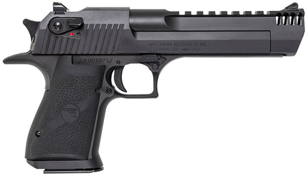 Magnum Research Desert Eagle Mark XIX .357 Mag 6" Pistol with Muzzle Brake, 9+1, Matte Black Carbon Steel, Black Rubber Grip