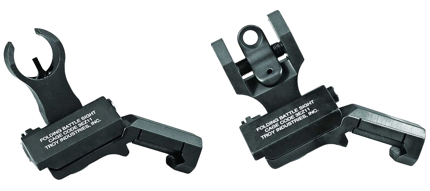 Troy Ind SSIG45SHRBT00 45 Degree Folding BattleSight Set HK Front & Round Rear Black