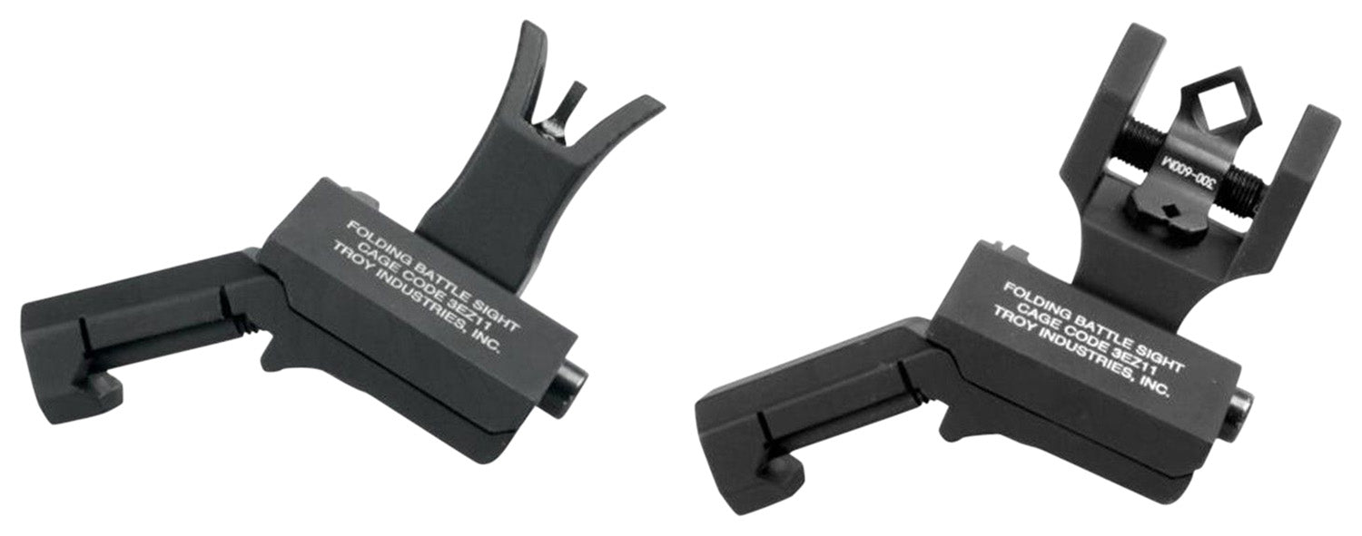 Troy Ind SSIG45SMDBT00 45 Degree Folding BattleSight M4 Front & Diopter Rear Black
