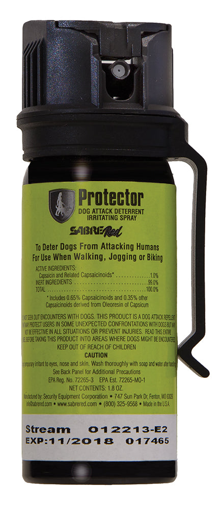 Sabre SRPMK3 Canine Deterrent Capsaicin Spray 1.80 oz Range 15 ft Flip Top Safety Belt Clip