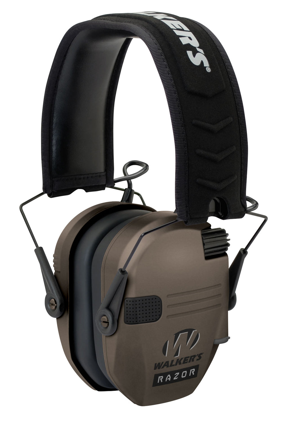 Walker's GWPRSEMFDE Electronic Razor Slim Muff 23 dB FDE/Black Over-the-Head