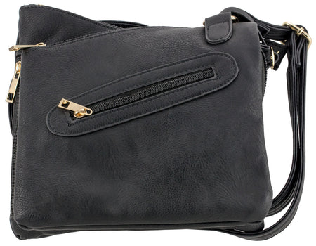 Bulldog BDP030 Black Leather Cross Body Purse with Integrated Holster for Small Autos and Revolvers