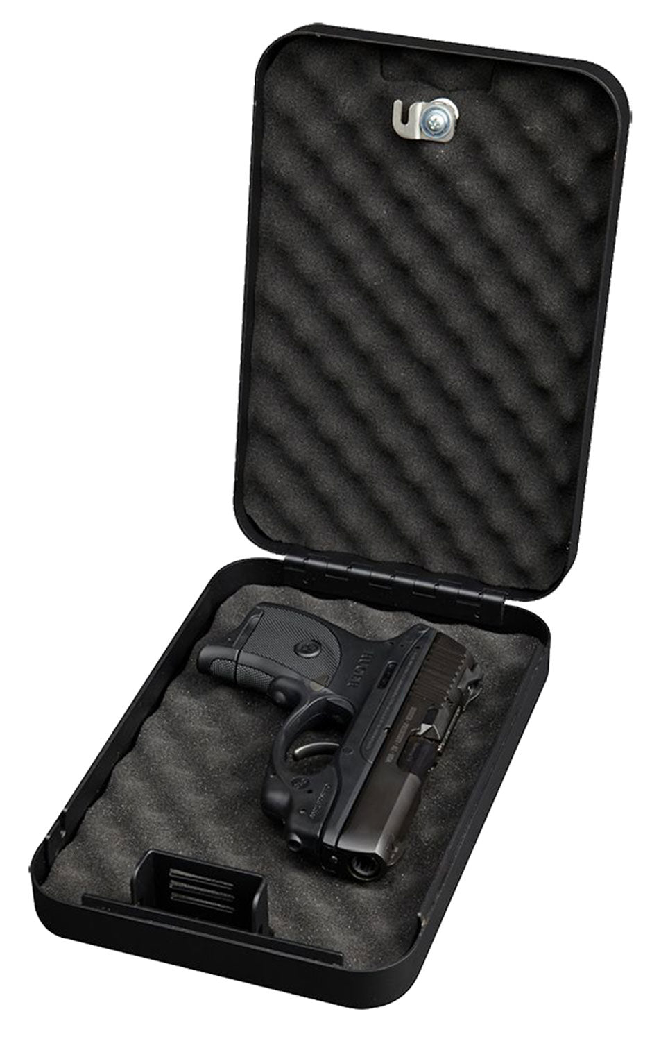 Bulldog BD1121 Personal Key Lock Vault TSA Compliant Black Powder Coated Steel 1-Handgun 9.5x6.5x2 In