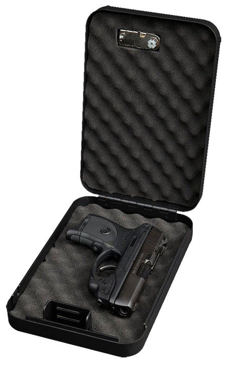 Bulldog BD1126 Personal Combo Lock Vault Key Entry TSA Compliant Black Powder Coated Steel 9.5x6.5x2 In