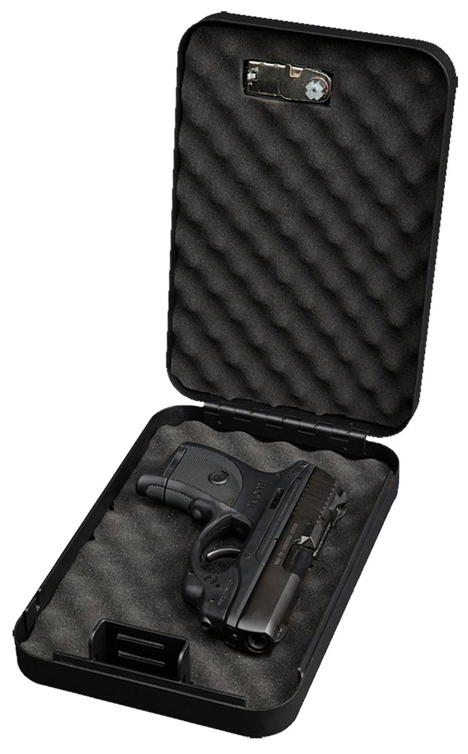 Bulldog BD1126 Personal Combo Lock Vault Key Entry TSA Compliant Black Powder Coated Steel 9.5x6.5x2 In