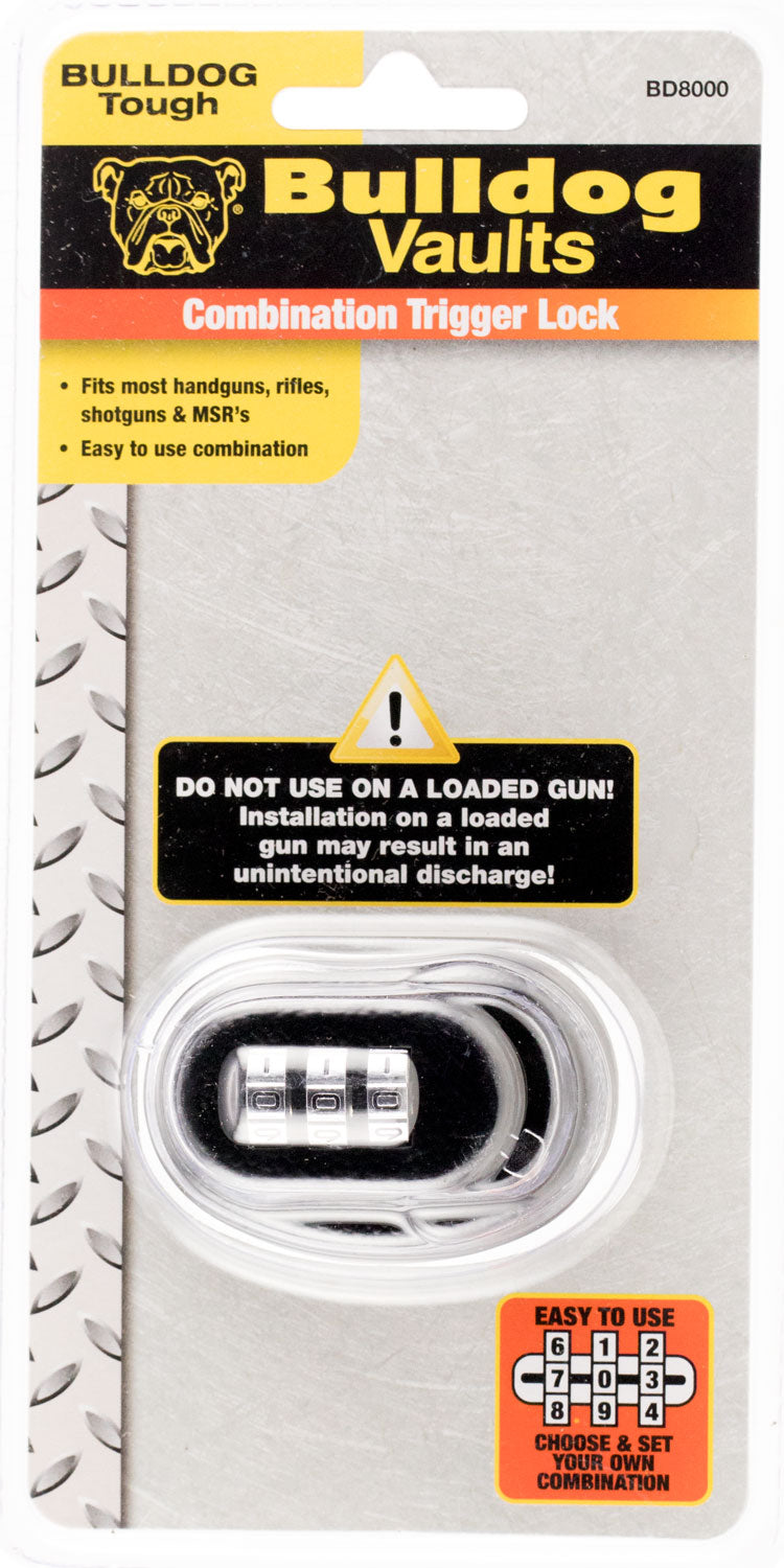 Bulldog BD8000 Keyless Combination Trigger Lock Black Metal Universal Firearm Fit