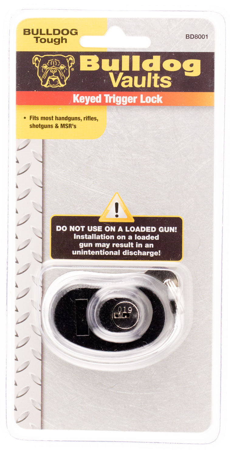 Bulldog BD8001 Black Metal Trigger Lock with Key - Universal Firearm Fit