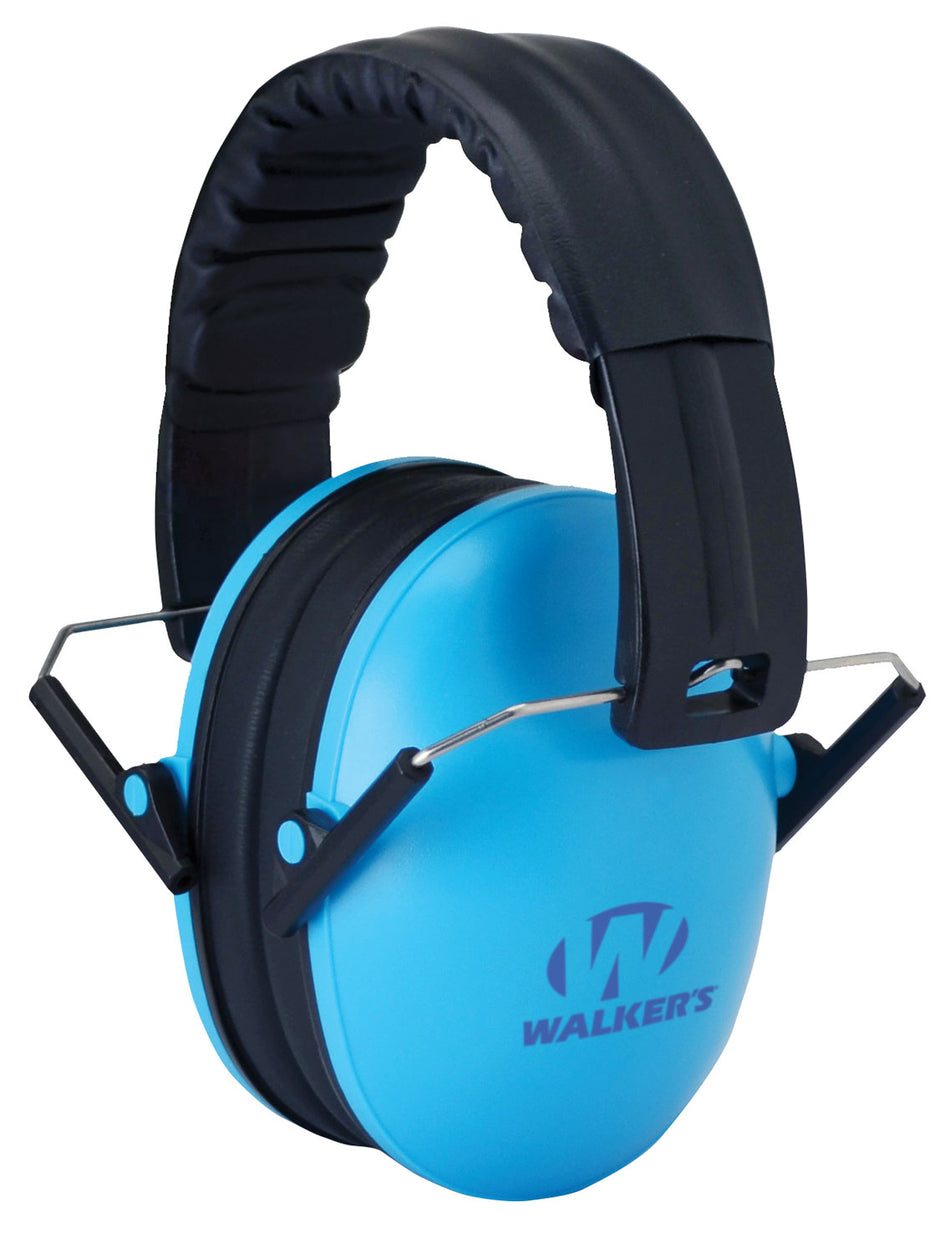Walker's GWPFKDMBL Folding Youth Hearing Muff 23 dB Blue/Black Over-the-Head