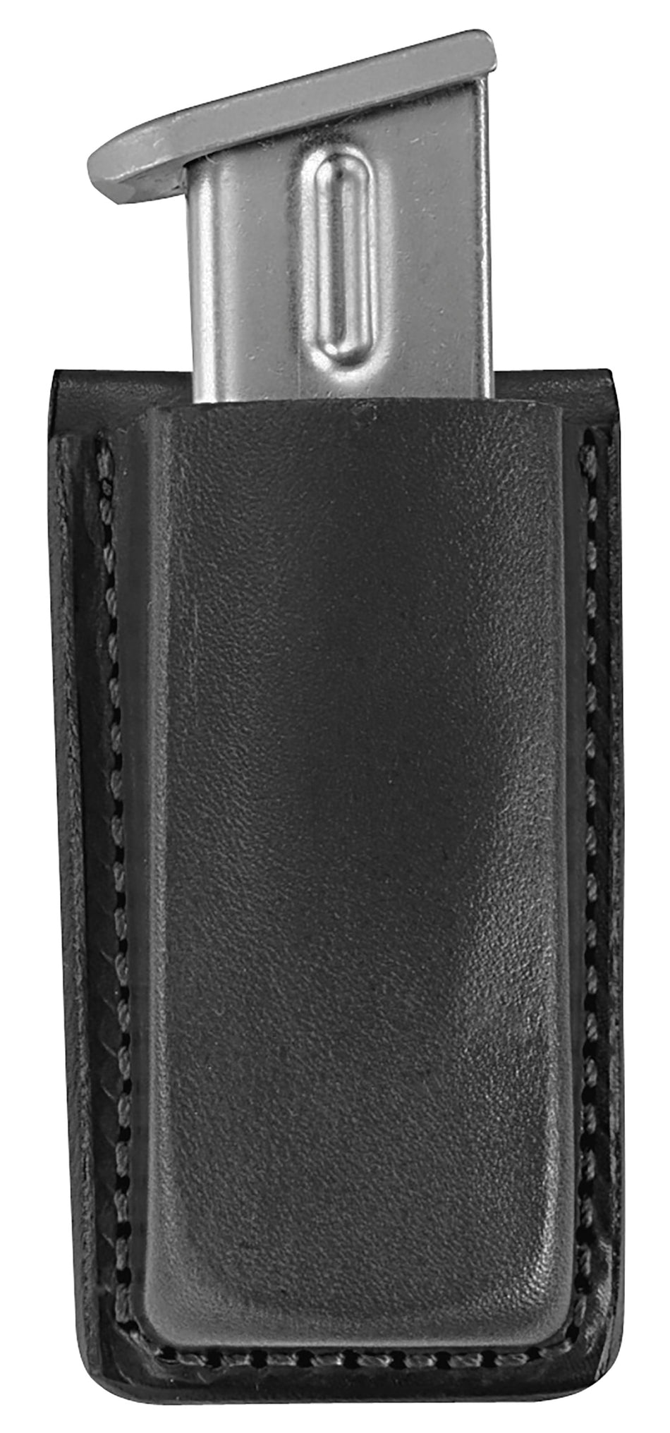 Bianchi 18056 Black Leather Single Magazine Pouch Open Top Belt Clip 1.75"
