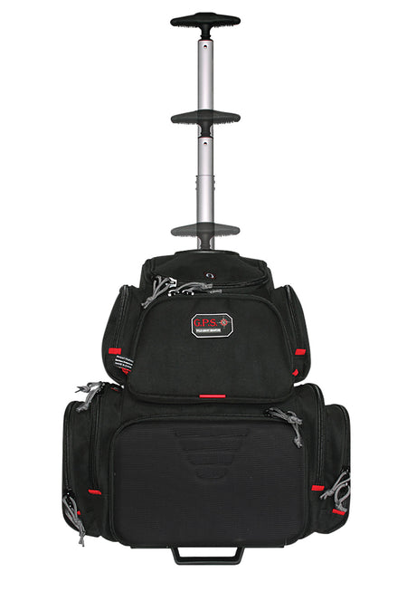 GPS Bags Handgunner Rolling Range Backpack Black 1711ROBP 600D Polyester 4 Handguns