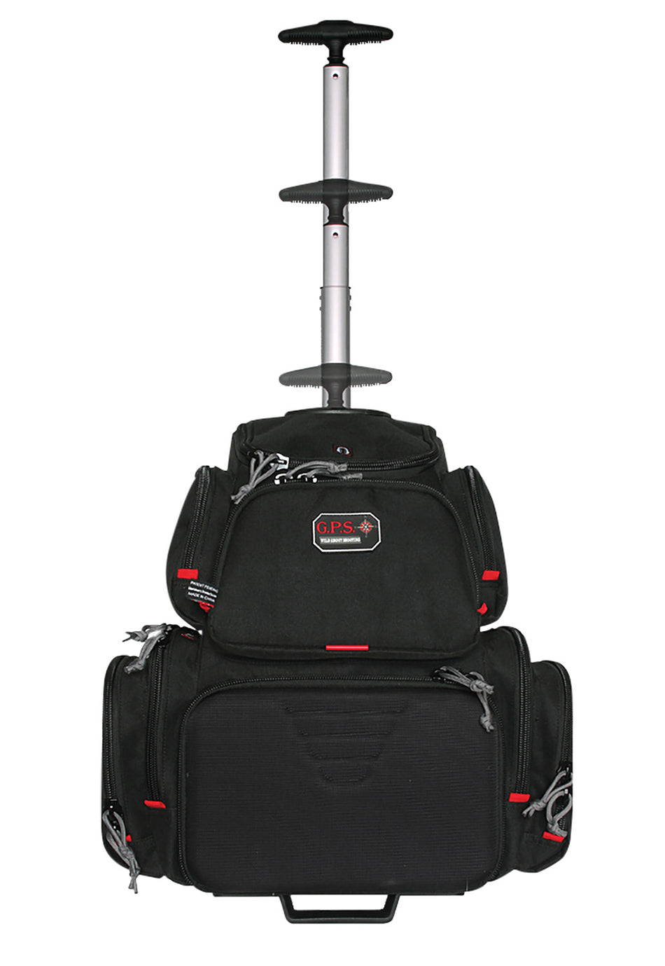 GPS Bags Handgunner Rolling Range Backpack Black 1711ROBP 600D Polyester 4 Handguns