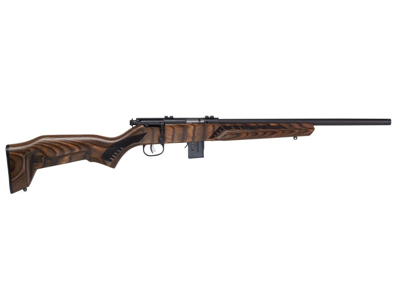Savage Arms 96637 93R17 Minimalist 17 HMR 10+1 18" Threaded Barrel, Boyd's Brown Laminate Stock