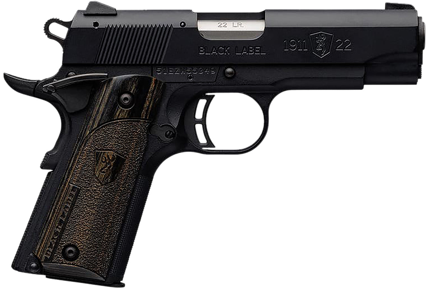 Browning 1911 Black Label Compact .22 LR Pistol, 10+1, 3.63" Stainless Barrel