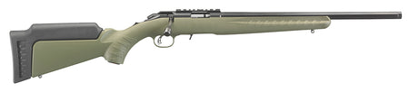 Ruger American Rimfire Sports South Exclusive Full-Size .22 LR 18" Threaded Barrel, Green Synthetic Stock, 10+1 Round Rifle