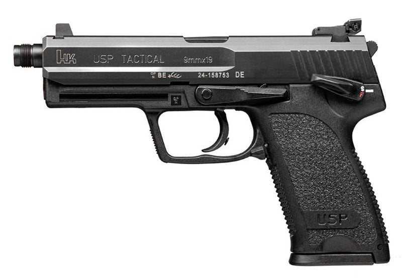 HK USP9 Tactical DA/SA Pistol, 4.86" Barrel, Adjustable Sights, 3x 15rd Magazines