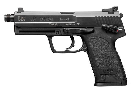 HK USP9 Tactical DA/SA Pistol, 4.86" Barrel, Adjustable Sights, 3x 15rd Magazines