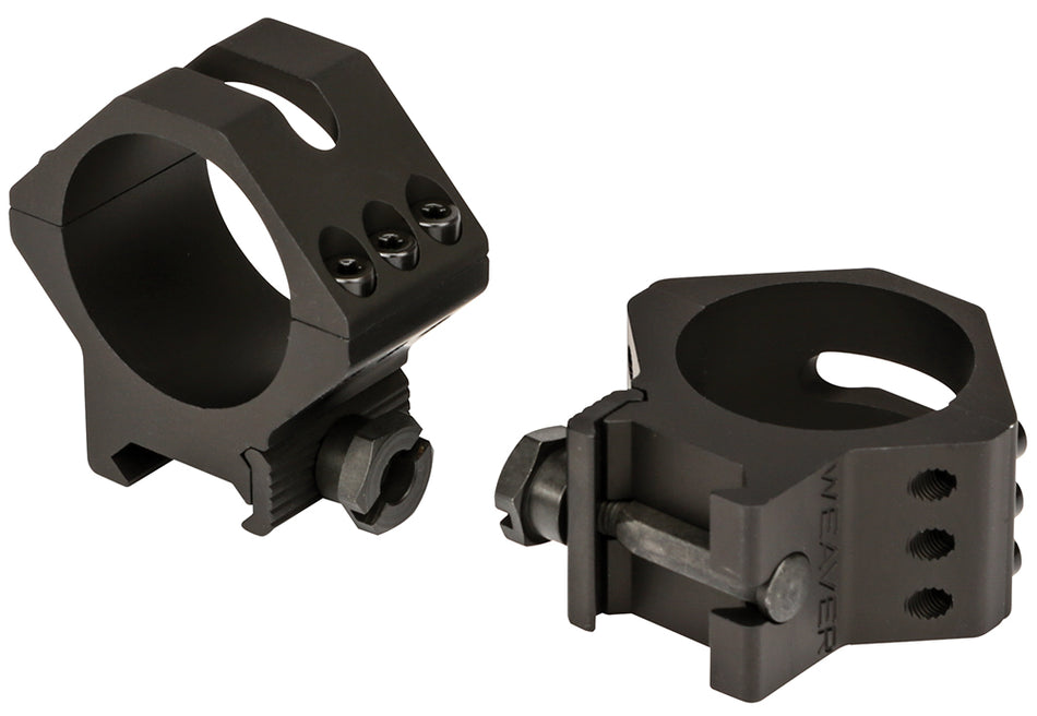 Weaver Mounts 99682 Picatinny Rings 34mm Low Matte Black Six-Hole