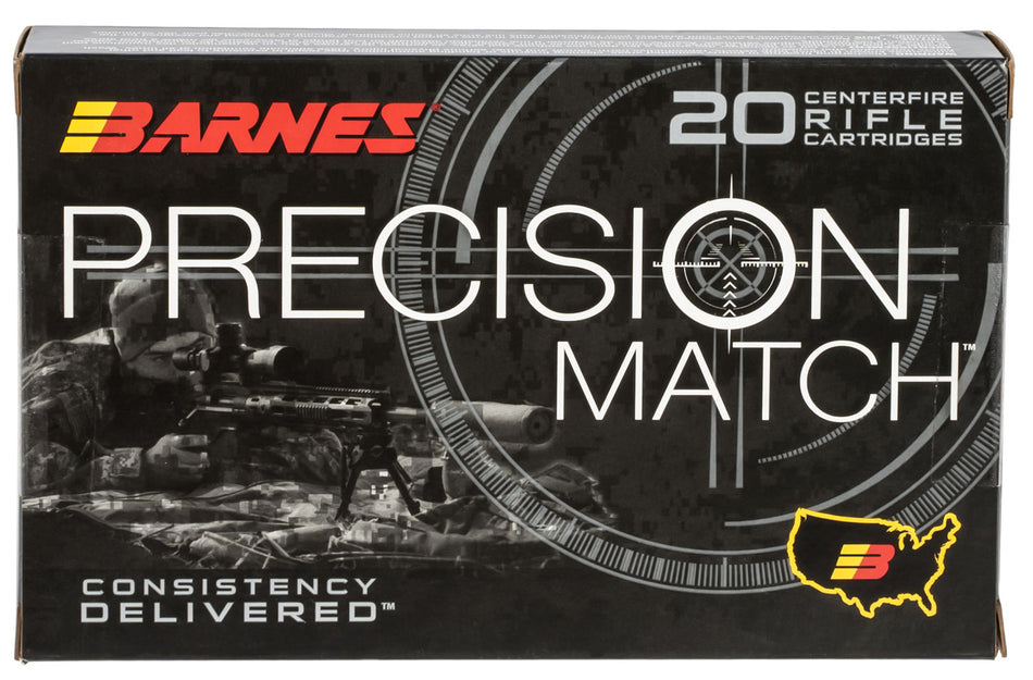 Barnes .338 Lapua Magnum 30728 Precision Match Open Tip Match Boat Tail 300 Grain