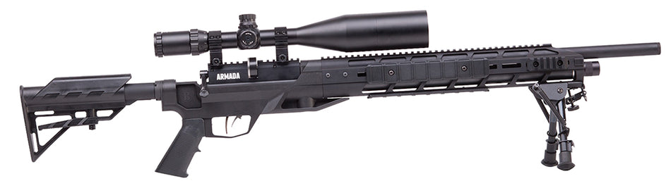 Benjamin BTAP22SX Armada 22 Cal PCP Air Rifle 10-Shot Black Receiver M4 Stock CenterPoint 4-16x50mm Scope