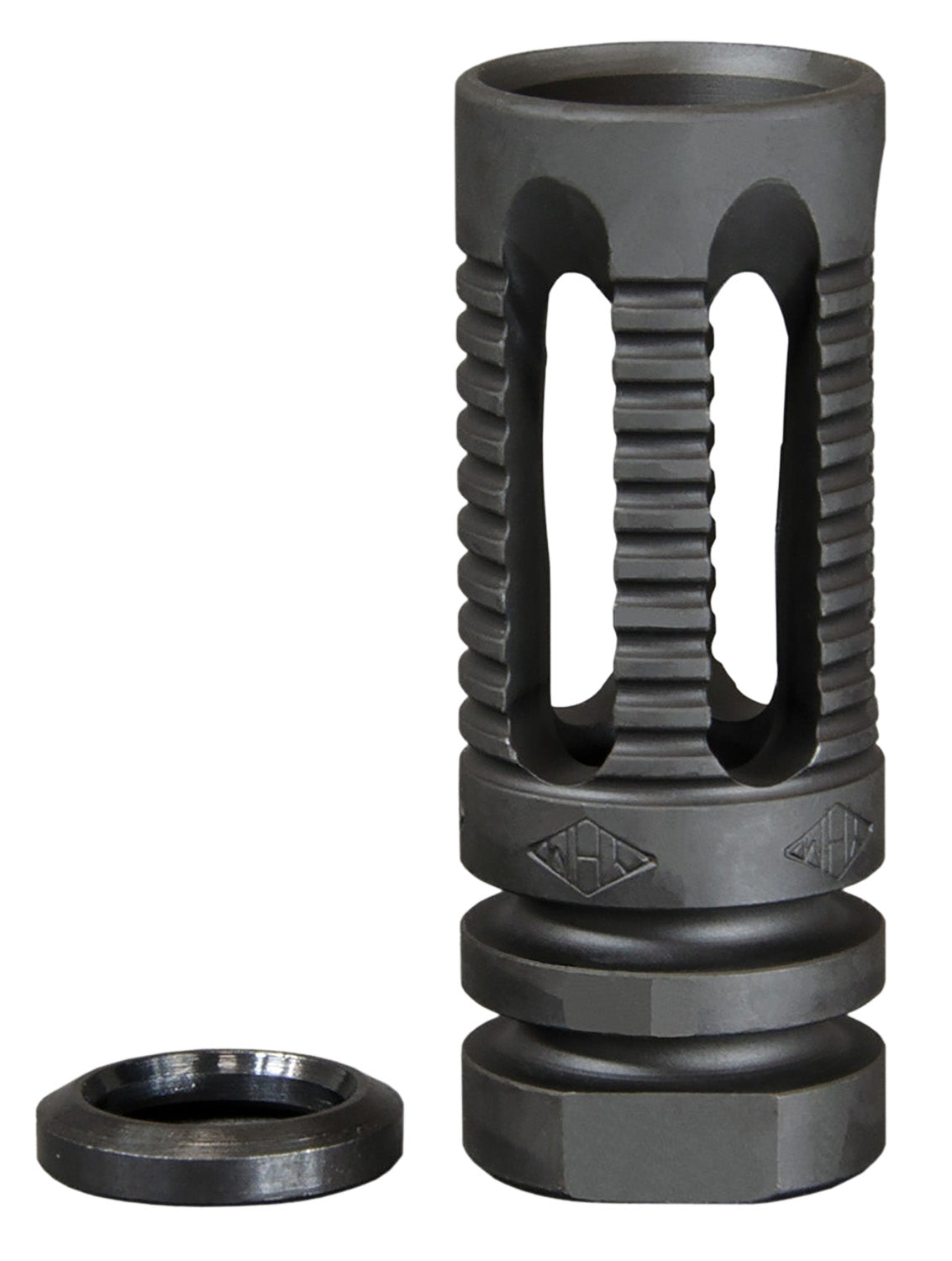 YHM 285C1 Phantom 5-Port Flash Hider Black Steel 1/2"-28 TPI for 5.56x45mm NATO AR-Platform