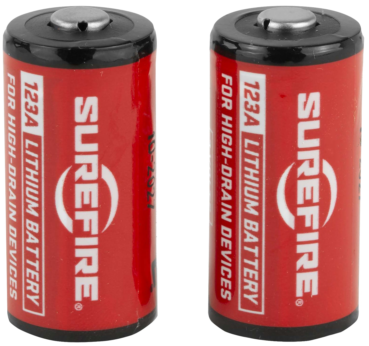 SureFire 123A High-Performance Lithium Batteries 3.0 Volts 1500mAh, 2 Pack