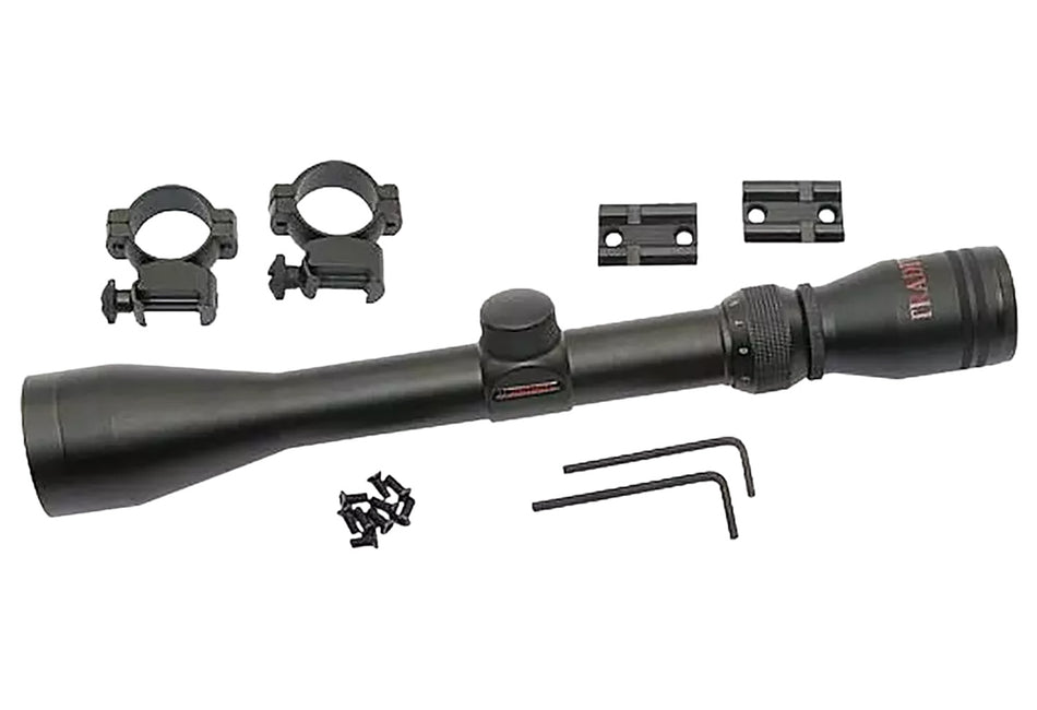 Traditions A1171 Muzzleloader 3-9x40mm Scope Pack Matte Black Duplex Reticle Includes Medium Rings & Base