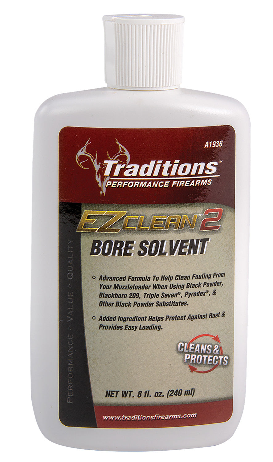 Traditions EZ Clean 2 Muzzleloader Bore Solvent 8oz Bottle (A1936)