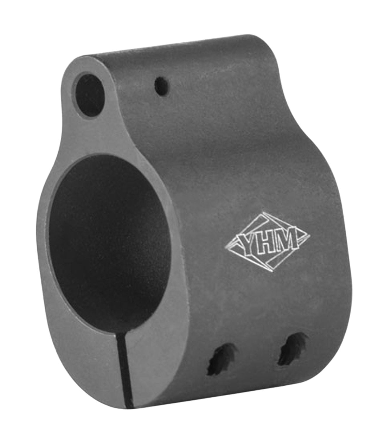 YHM 9384 Low Profile Gas Block with Clamping Screws .750" Black Phosphate Steel for AR-Platform