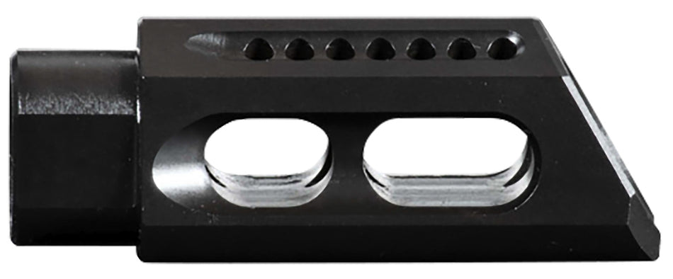 YHM 26MBA Slant Muzzle Brake and Compensator Black Steel 1/2"-28 TPI 5.56x45mm NATO AR-Platform