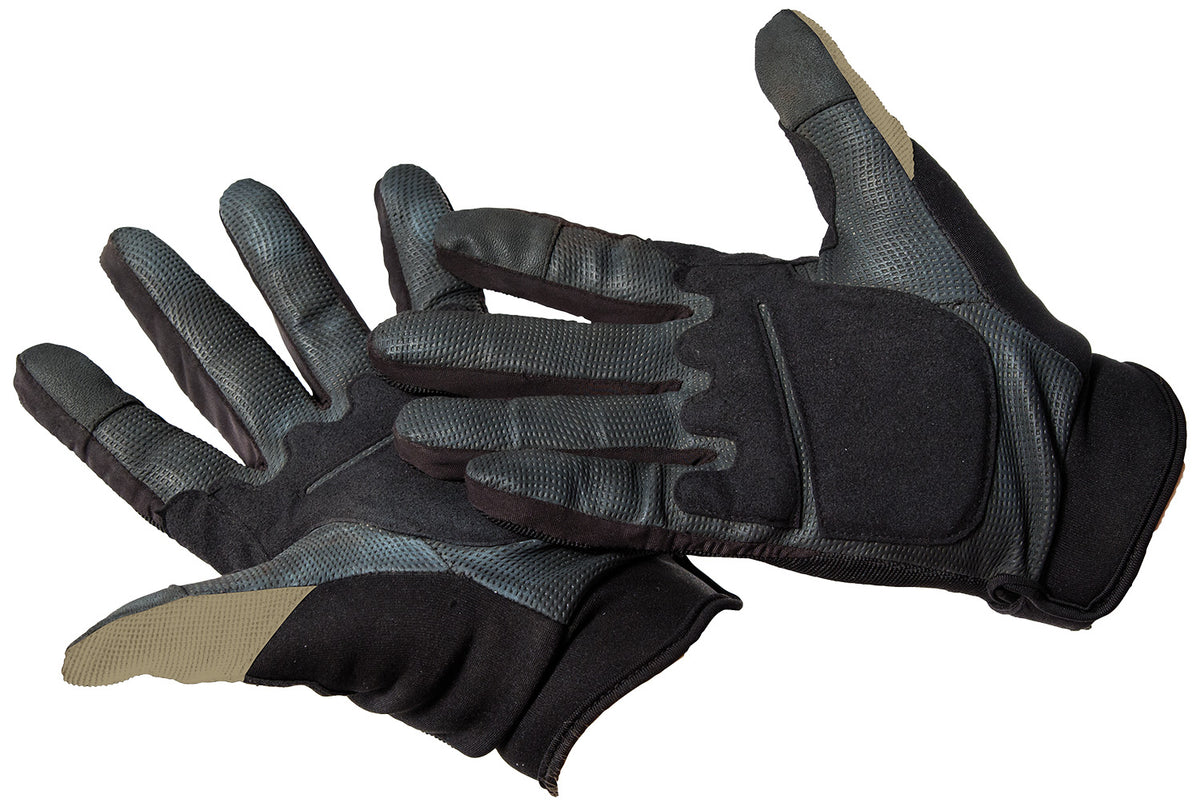 Caldwell 1071004 Shooting Gloves Tan S/M Touch Sensitive Fingertips Velcro Closure