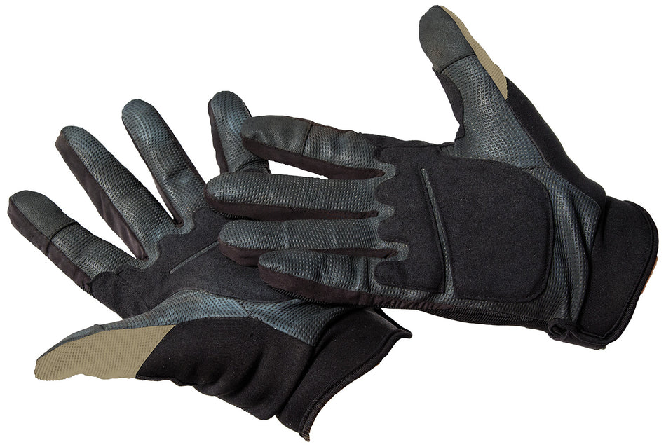 Caldwell 1071004 Shooting Gloves Tan S/M Touch Sensitive Fingertips Velcro Closure