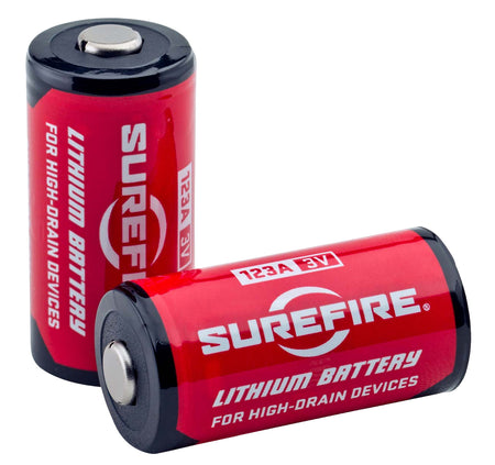 SureFire 123A High-Performance Lithium Batteries 3.0 Volts 1500mAh, 6 Pack Clamshell