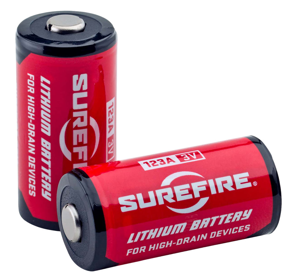 SureFire 123A High-Performance Lithium Batteries 3.0 Volts 1500mAh, 6 Pack Clamshell