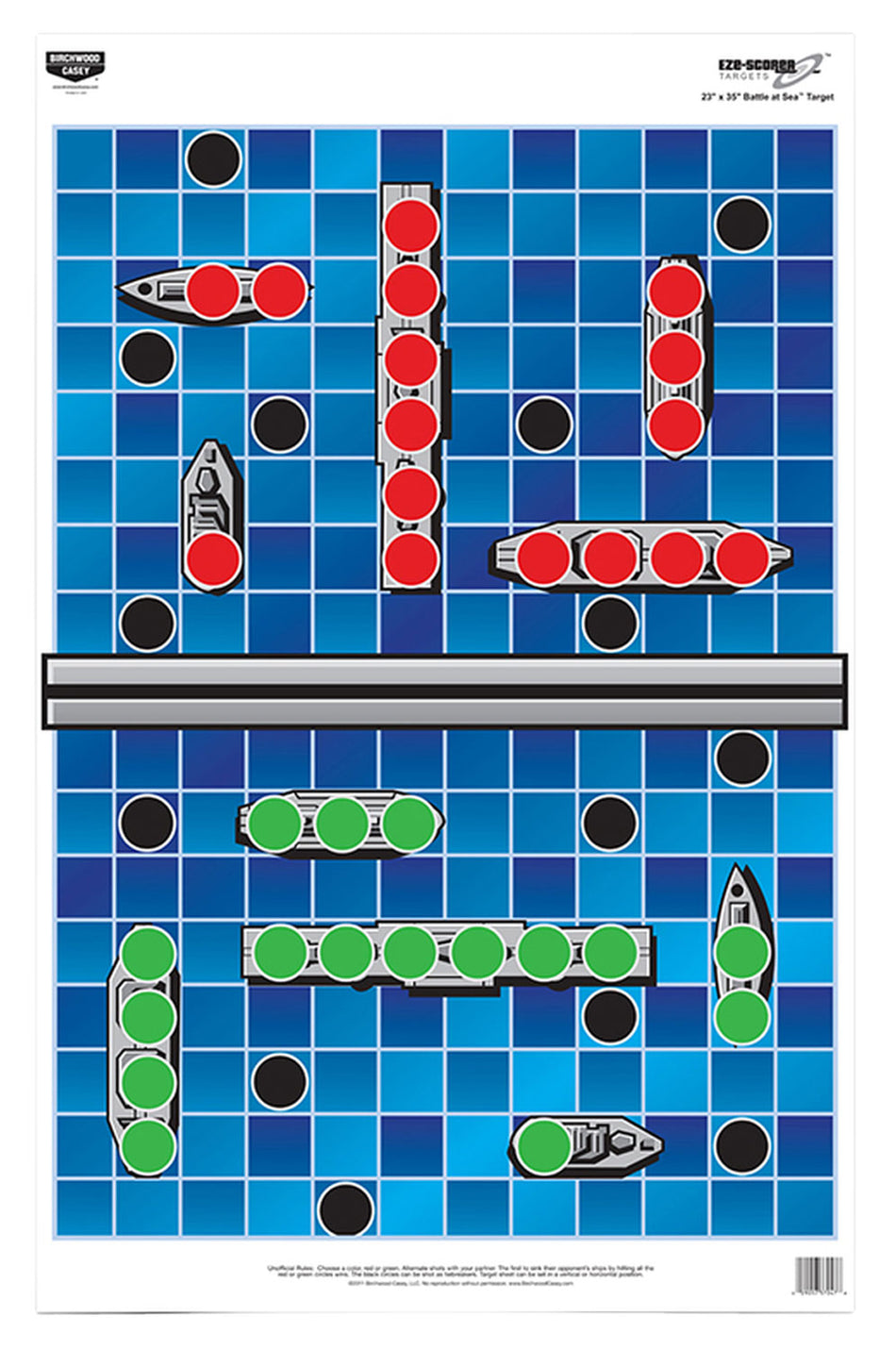 Birchwood Casey EZE-Scorer Battle At Sea Hanging Paper Target 23" x 35" Blue 5 Count
