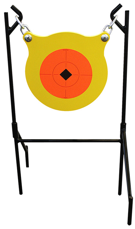 Birchwood Casey World of Targets Boomslang AR500 Steel Gong Orange/Yellow with Stand