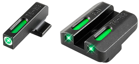 TruGlo TFX TG13FN1A Green Tritium Fiber Optic White Outline Sight Set
