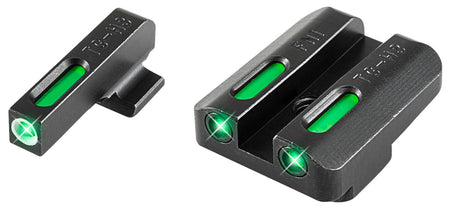 TruGlo TFX TG13FN2A Green Tritium Fiber Optic White Outline Sight Set