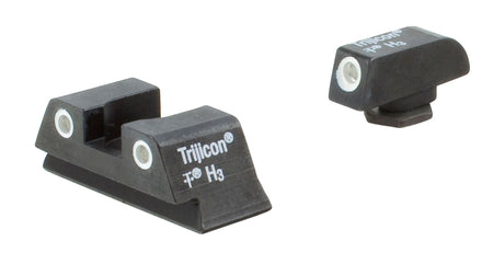 Trijicon 600777 Bright & Tough Three-Dot Night Sight Set White Outline for Glock 42 43 43x 43E 48