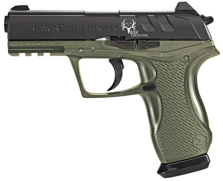 Gamo C-15 Bone Collector Tactical .177 Pellet CO2 Pistol 16-Shot Blowback Semi-Auto OD Green Polymer