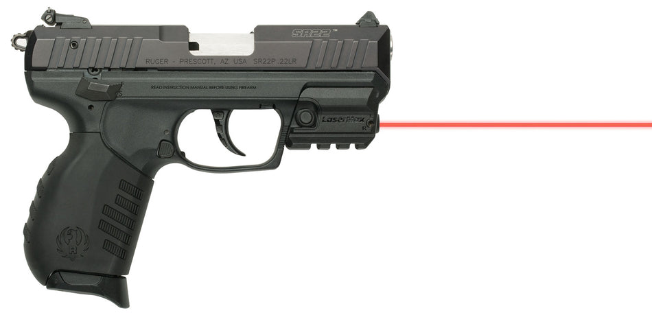 LaserMax LMSRMSR Rail Mounted Red Laser Sight for Ruger SR22/SR9/SR40 Black