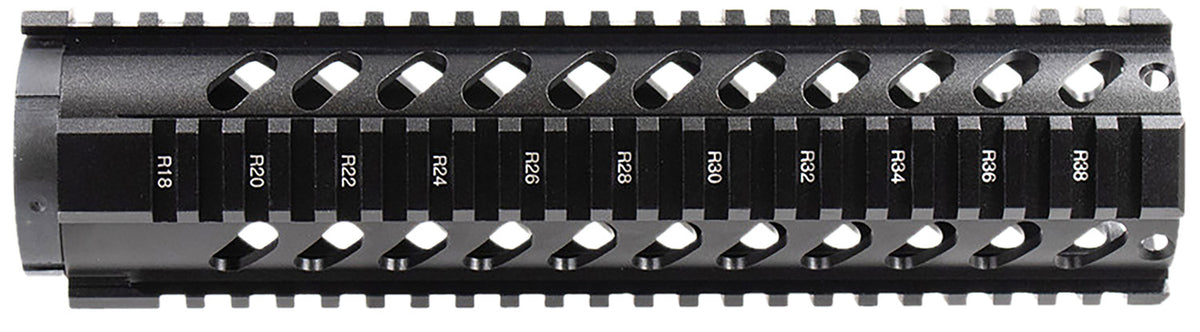Aim Sports 10" Mid-Length AR-15 Free Float Quad Rail Handguard Anodized Black Aluminum